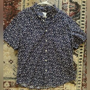 Men’s New Goodfellow Short Sleeve Button Up Shirt XL Slim fit
